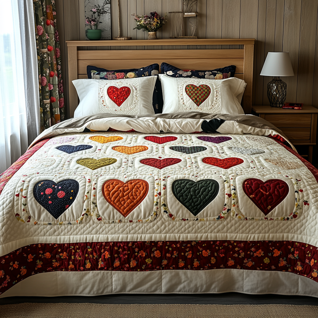 Heart DAI280824102 Quilt Bedding Set