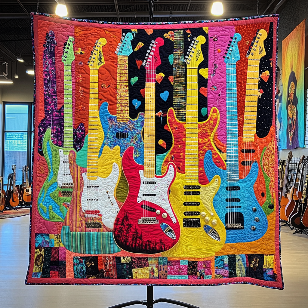 Guitar TAI121024089 Quilt Blanket