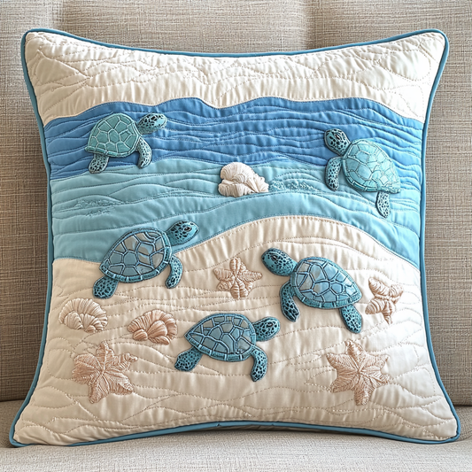 Sea Turtle TAI141124345 Quilted Pillow Case