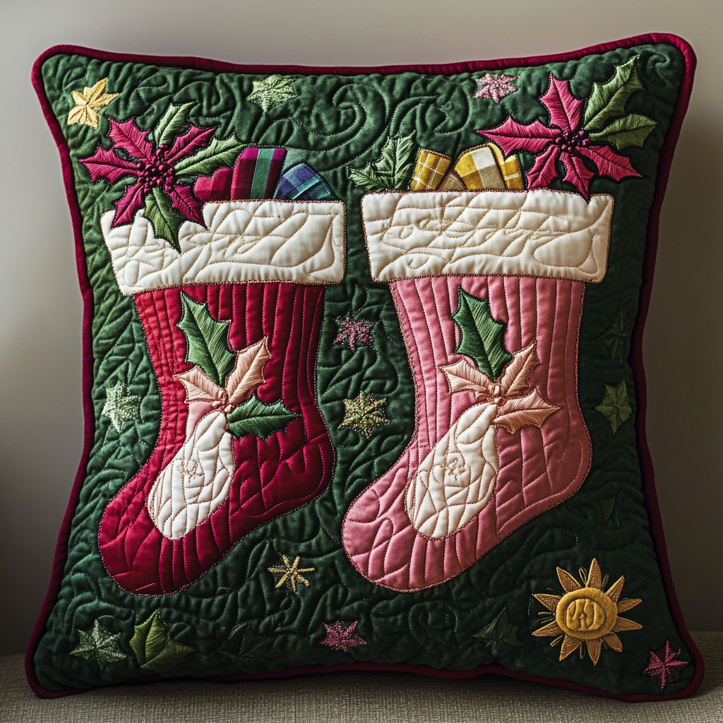 Christmas Stocking DAI231124123 Quilted Pillow Case