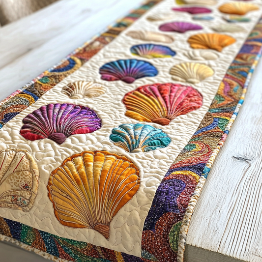 Seashell DAI200125345 Quilted Table Runner