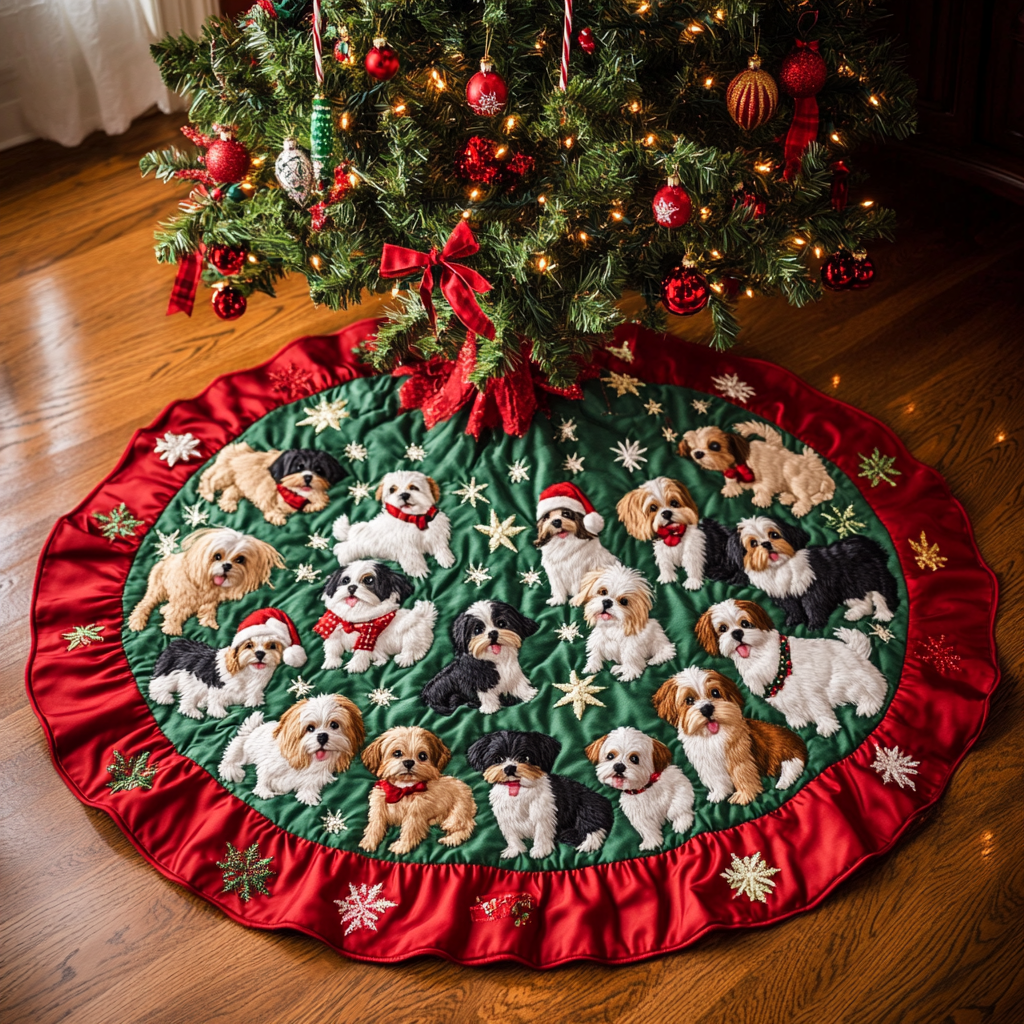 Shih Tzu TAI111124387 Quilted Tree Skirt