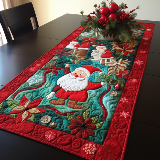 Christmas Santa TAI111124279 Quilted Table Runner