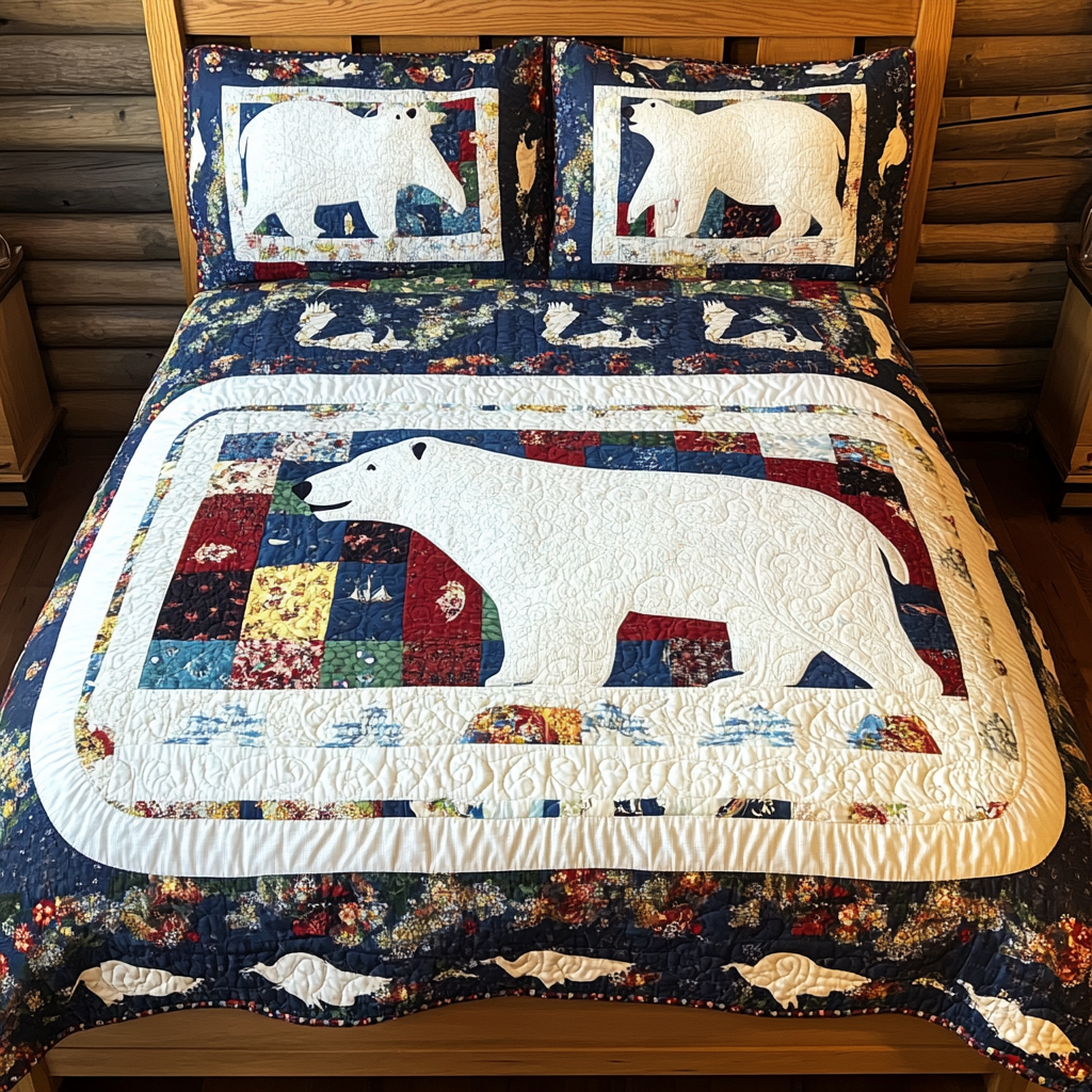 Polar Bear TAI080824108 Quilt Bedding Set