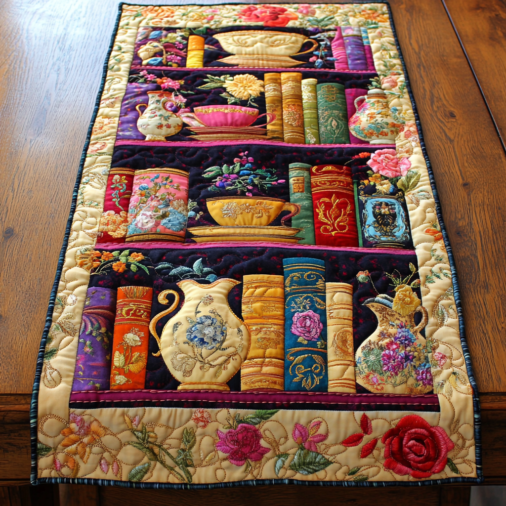 Bookcase DAI110225370 Quilted Table Runner
