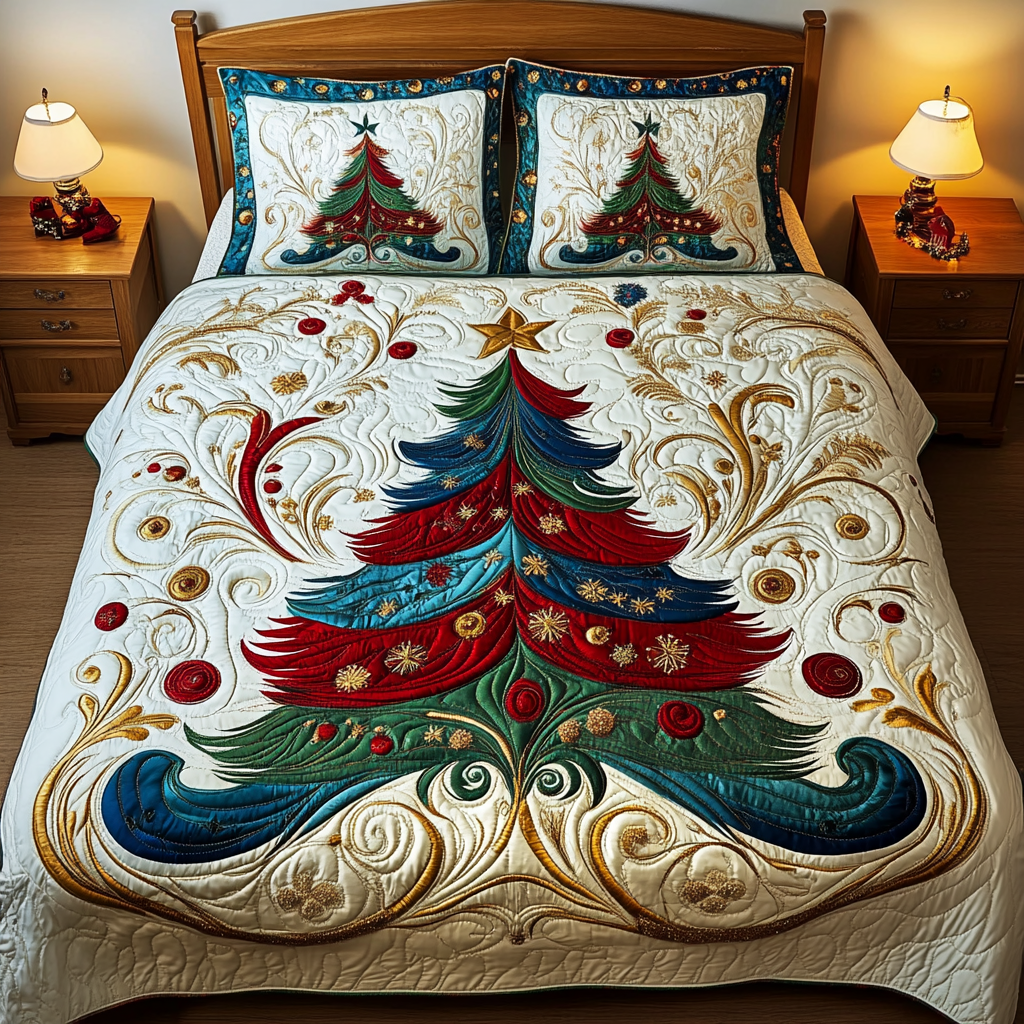 Christmas Tree TAI111124112 Quilt Bedding Set