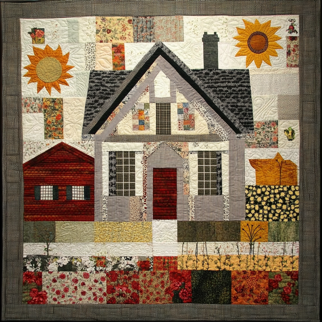 Farm Houses TAI01102489 Quilt Blanket