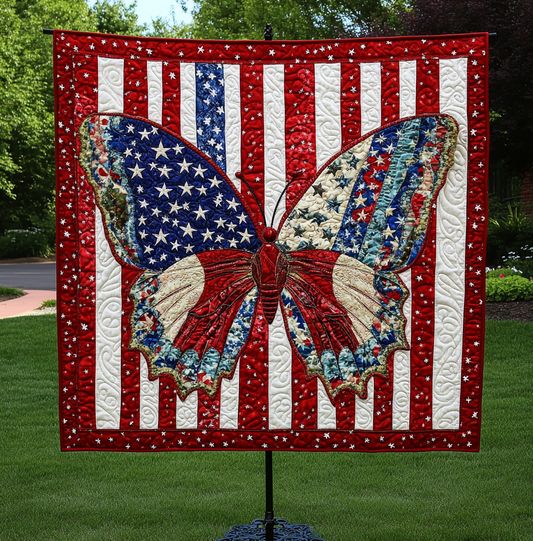Patriotic Butterfly DAI190225065 Quilt Blanket
