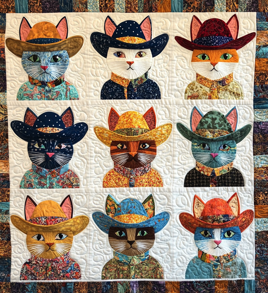 Cowboy Cat DAI241224363 Quilt Blanket