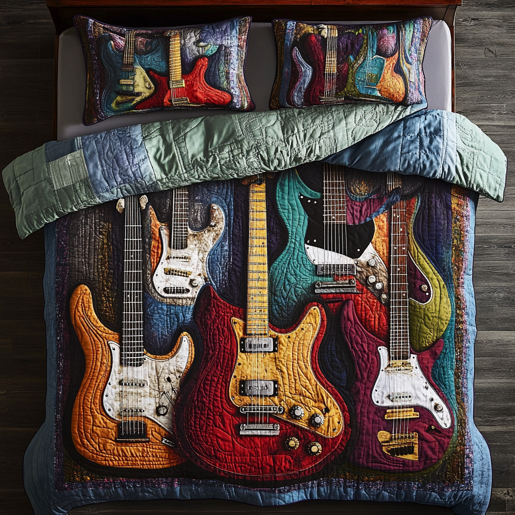 Guitar TAI181024279 Quilt Bedding Set