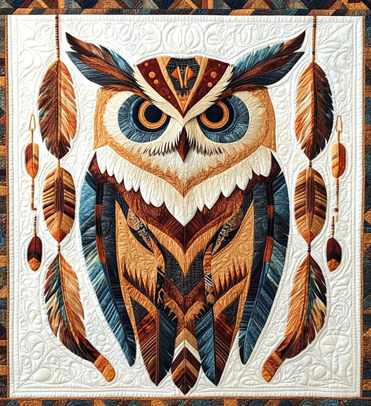 Native American Owl DAI171224055 Quilt Blanket