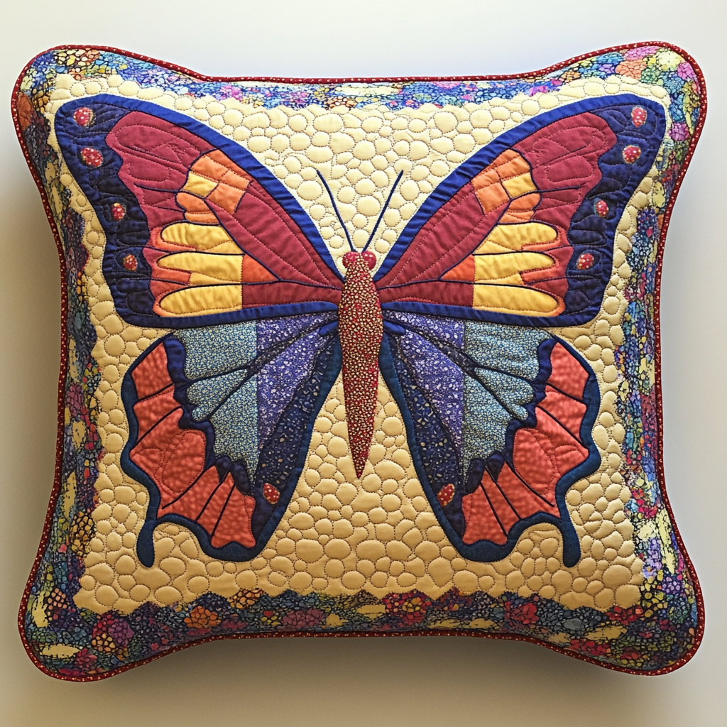 Butterfly TAI130824141 Quilted Pillow Case