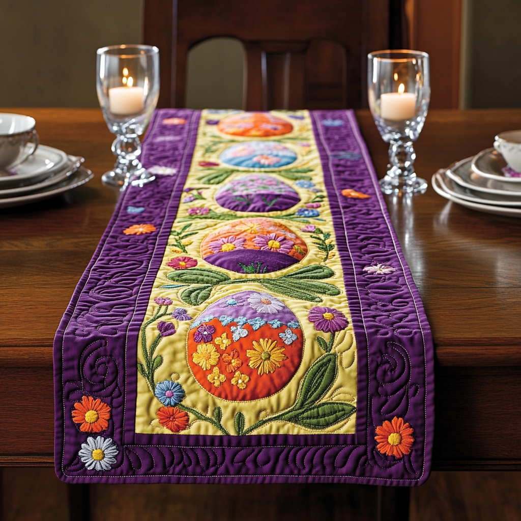 Easter Egg DAI190225283 Quilted Table Runner