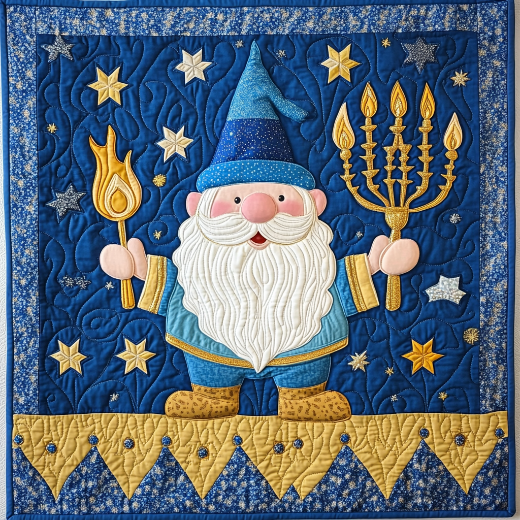 Hanukkah Gnome DAI301224105 Quilt Blanket