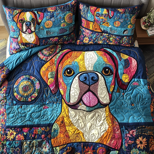 Boxer Dog TAI121024039 Quilt Bedding Set