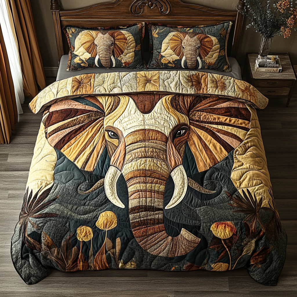 Elephant TAI181024195 Quilt Bedding Set