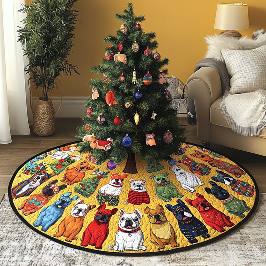 French Bulldog TAI041024229 Quilted Tree Skirt