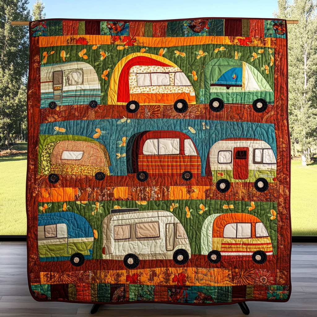 Camping Caravan DAI111124476 Quilt Blanket