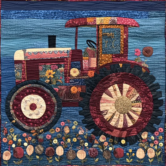 Flower Tractor DAI281124108 Quilt Blanket