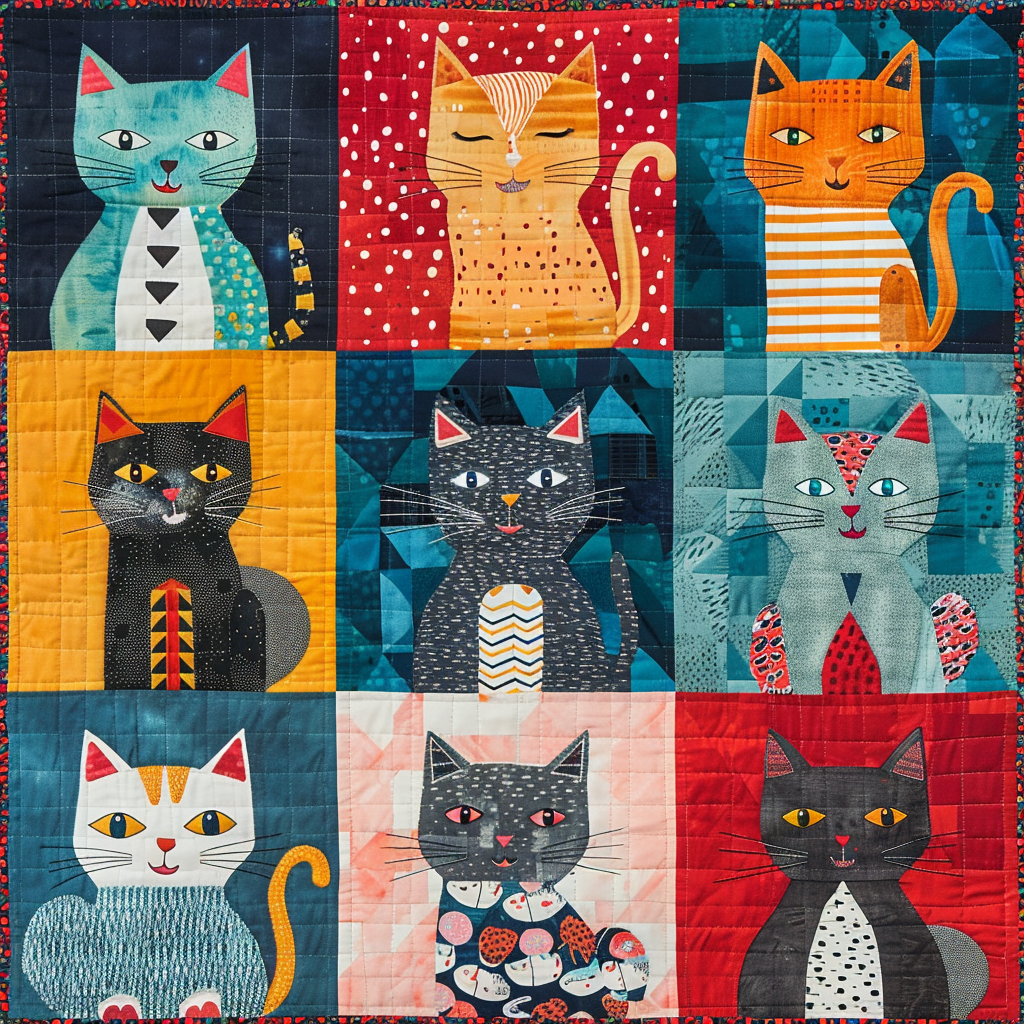 Cat DAI010824077 Quilt Blanket