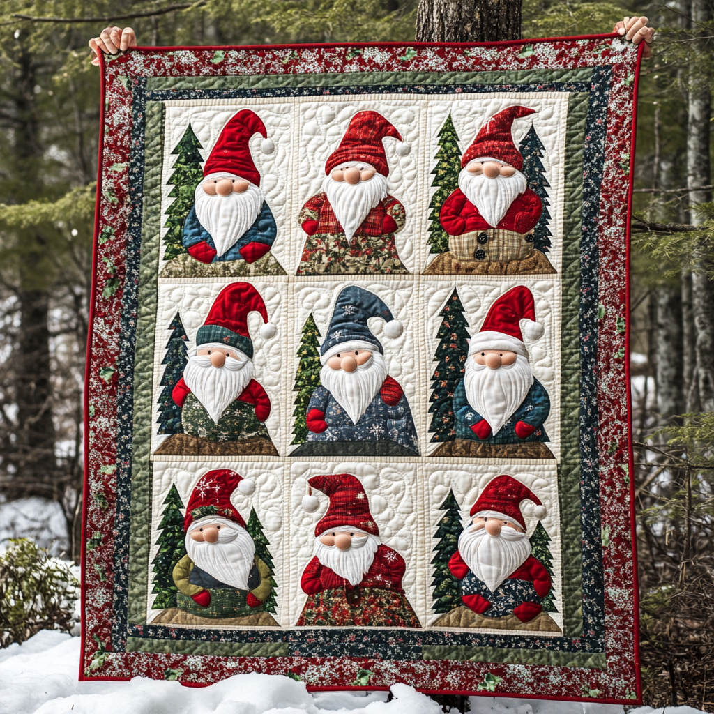 Christmas Gnome DAI190824137 Quilt Blanket