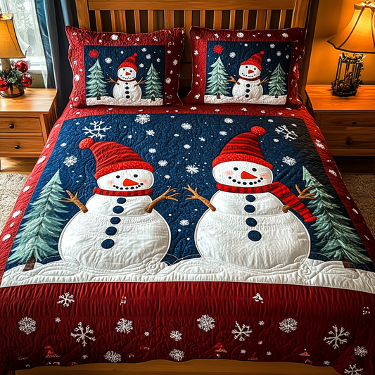 Christmas Snowman TAI141124055 Quilt Bedding Set