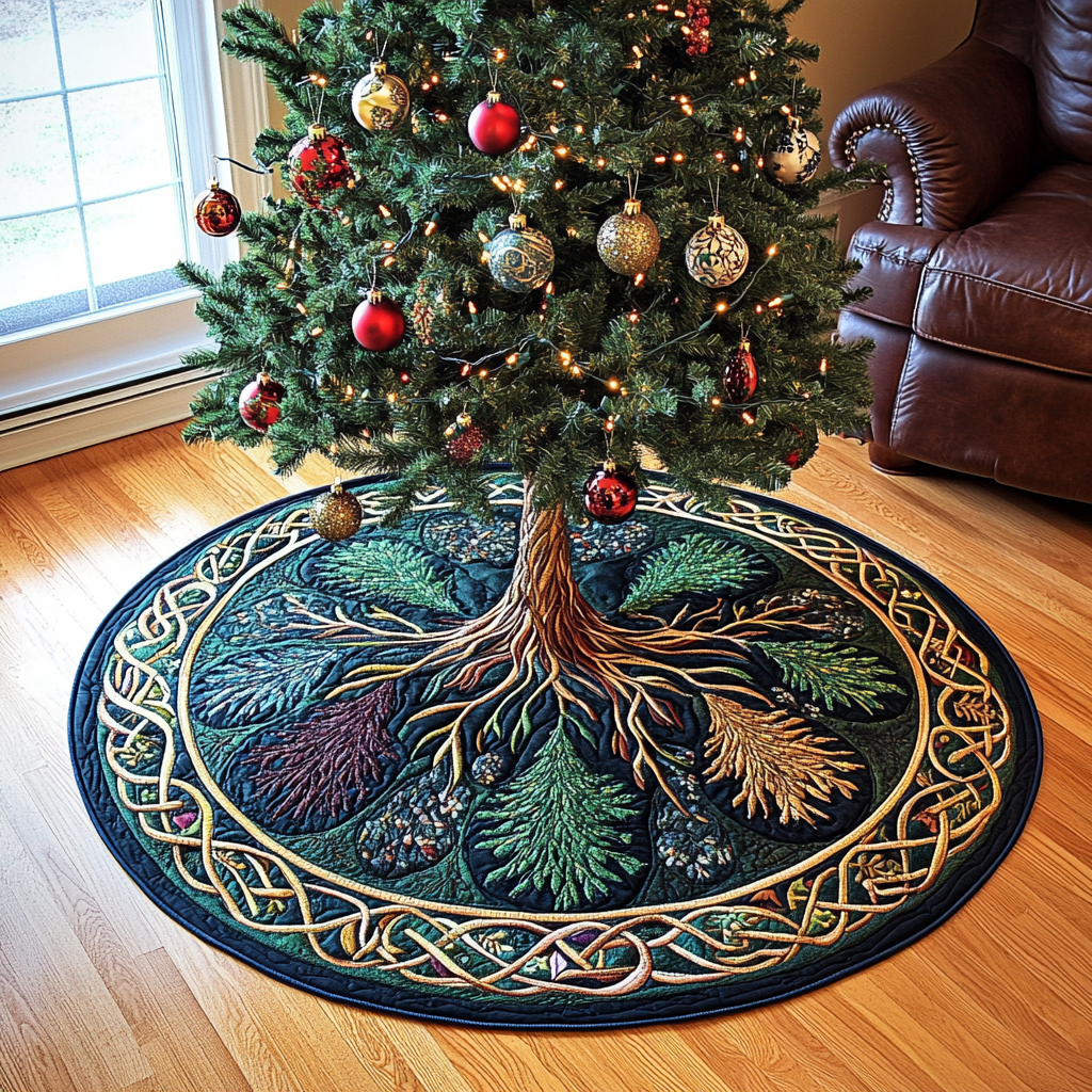 Tree Of Life TAI101224653 Quilted Tree Skirt