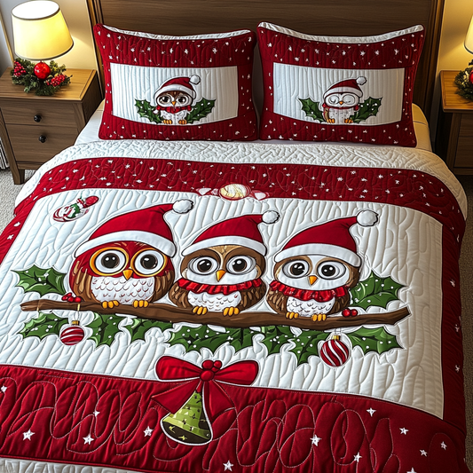 Christmas Owls TAI141124030 Quilt Bedding Set