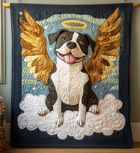 Pitbull Angel DAI090125178 Quilt Blanket