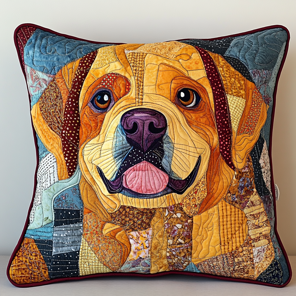 Golden Retriever TAI041024587 Quilted Pillow Case