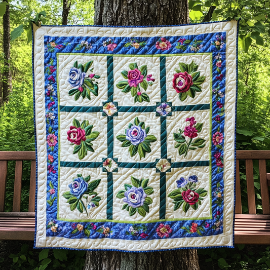 Rose Flower DAI090125260 Quilt Blanket