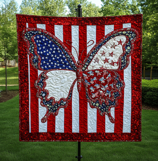 Patriotic Butterfly DAI190225064 Quilt Blanket