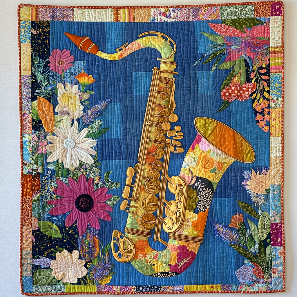 Saxophone DAI301224114 Quilt Blanket