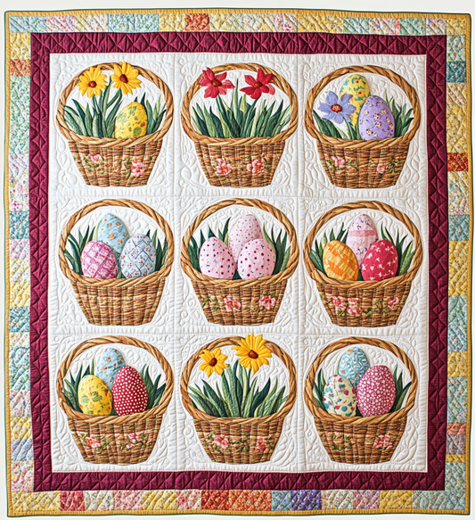 Easter Egg DAI241224442 Quilt Blanket