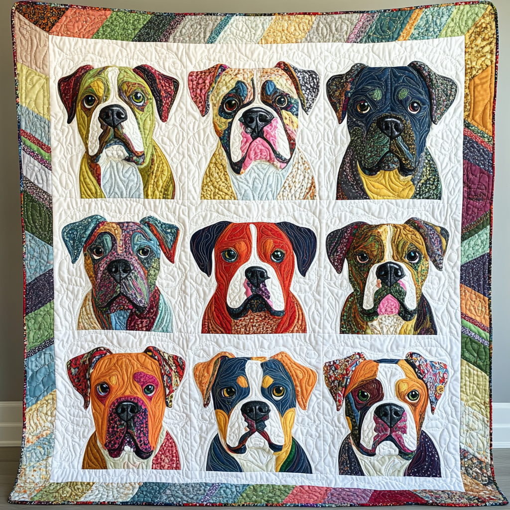 Boxer Dog TAI01102401 Quilt Blanket