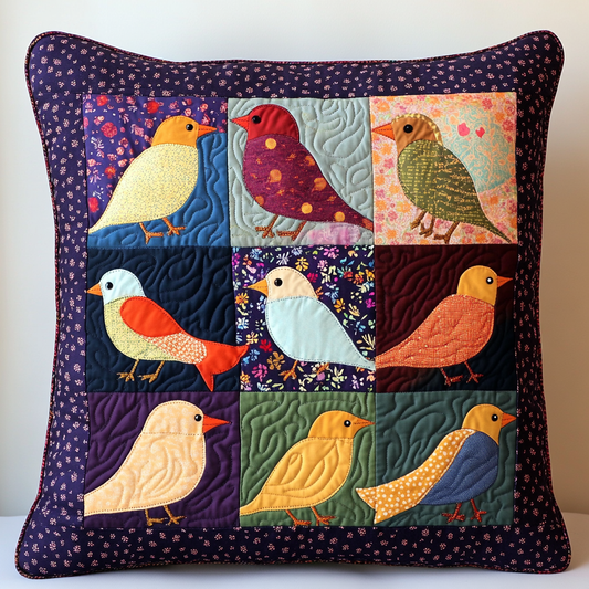 Bird DAI230924125 Quilted Pillow Case