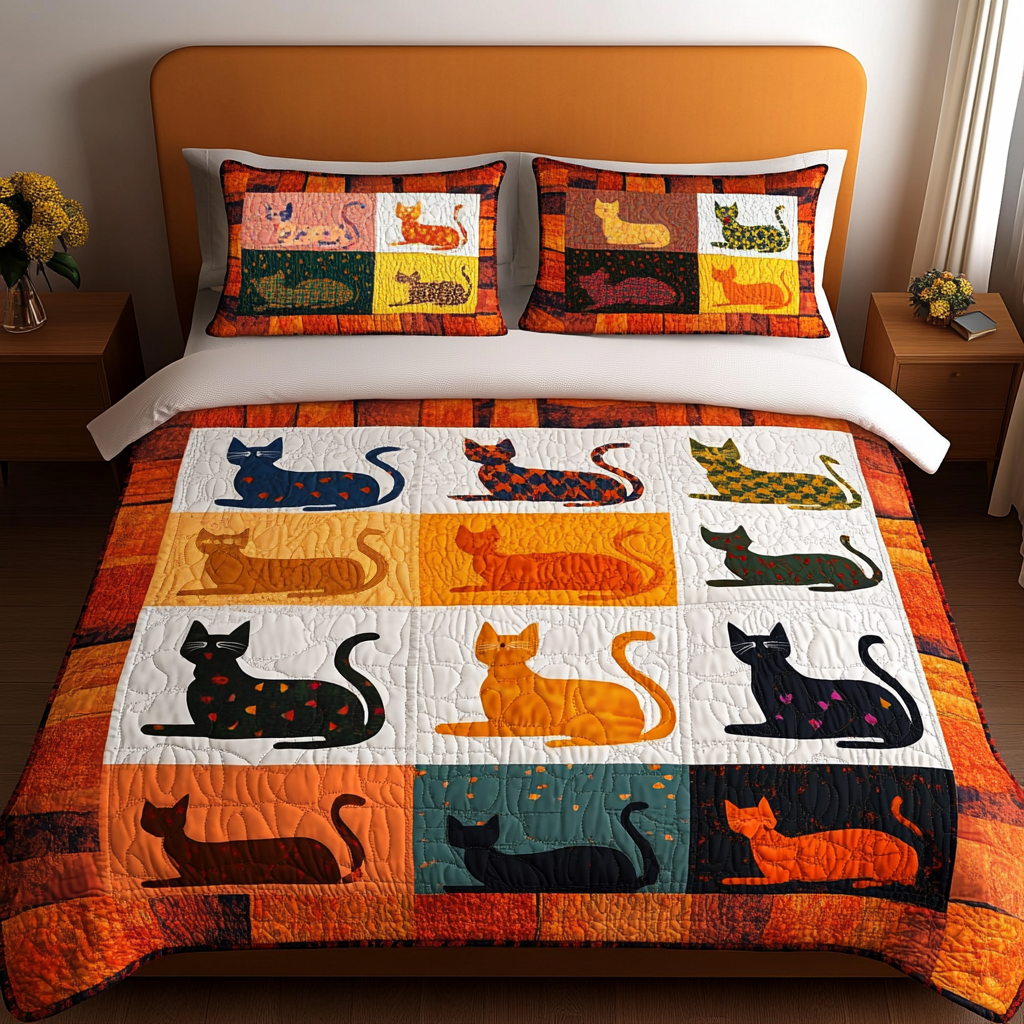 Cat DAI280824319 Quilt Bedding Set