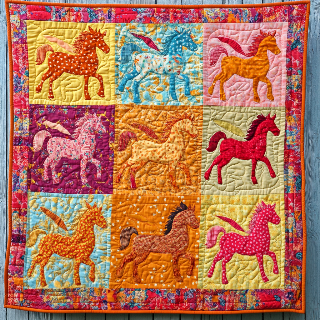 Horse DAI070824070 Quilt Blanket