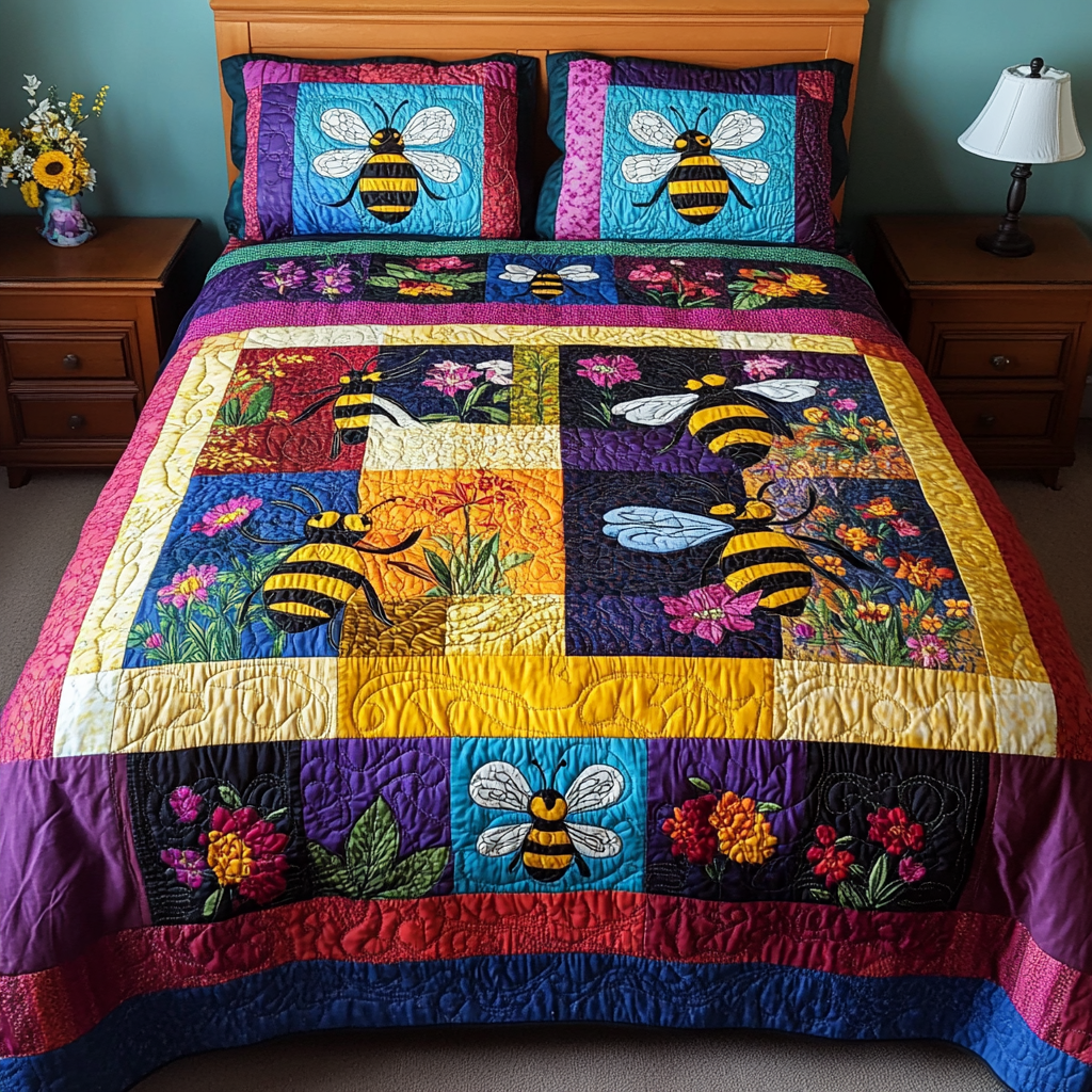 Bee TAI080824092 Quilt Bedding Set