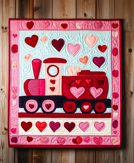 Valentine Train DAI241224452 Quilt Blanket