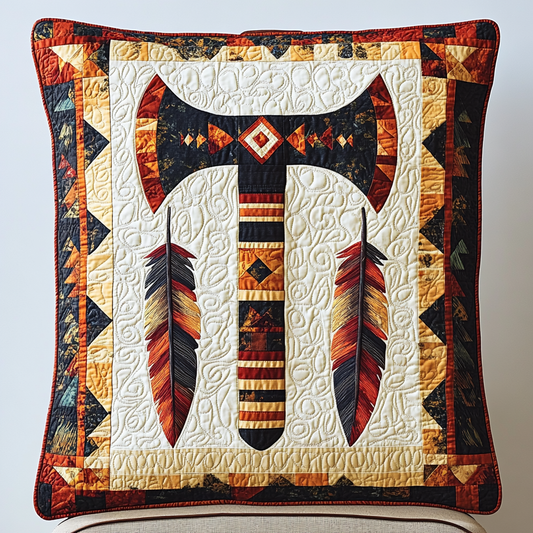 Native American Axe DAI171224121 Quilted Pillow Case