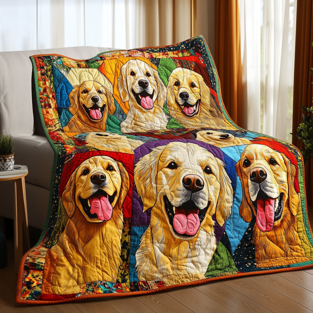 Golden Retriever TAI181024040 Quilt Blanket