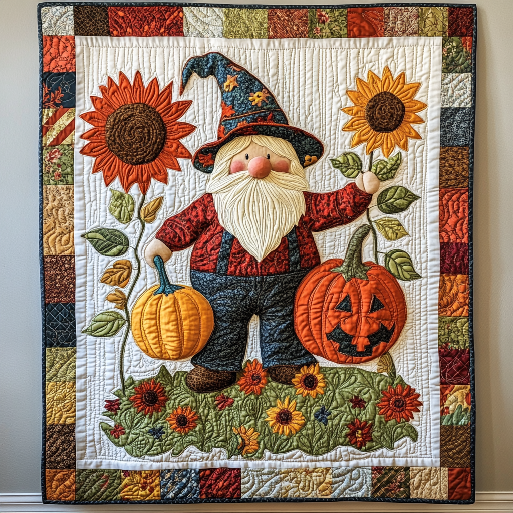 Harvest Gnome DAI221024149 Quilt Blanket