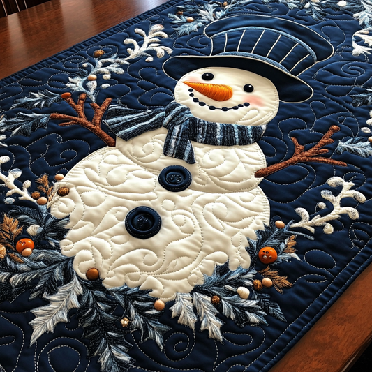 Christmas Snowman TAI141124255 Quilted Table Runner