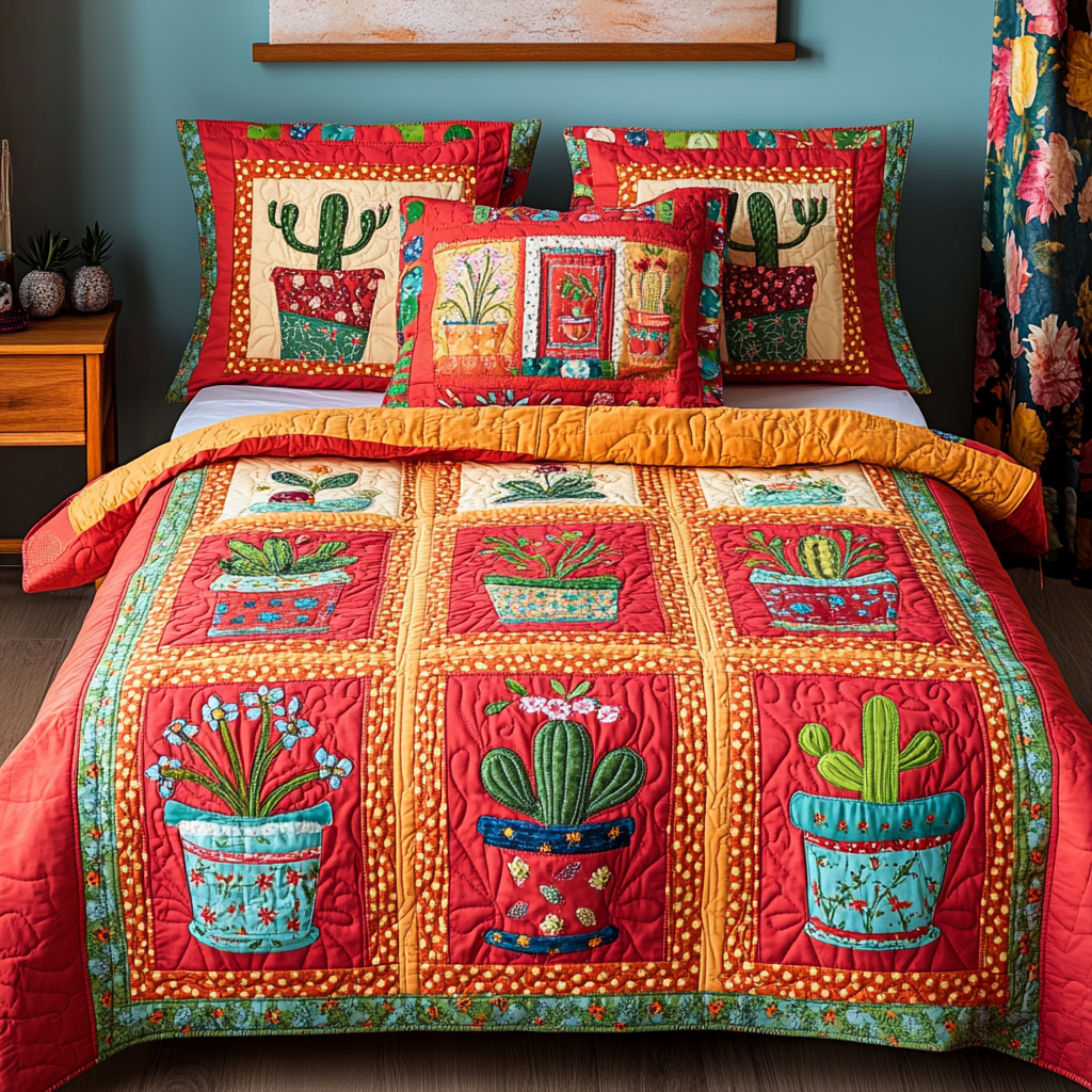 Cactus DAI190824230 Quilt Bedding Set