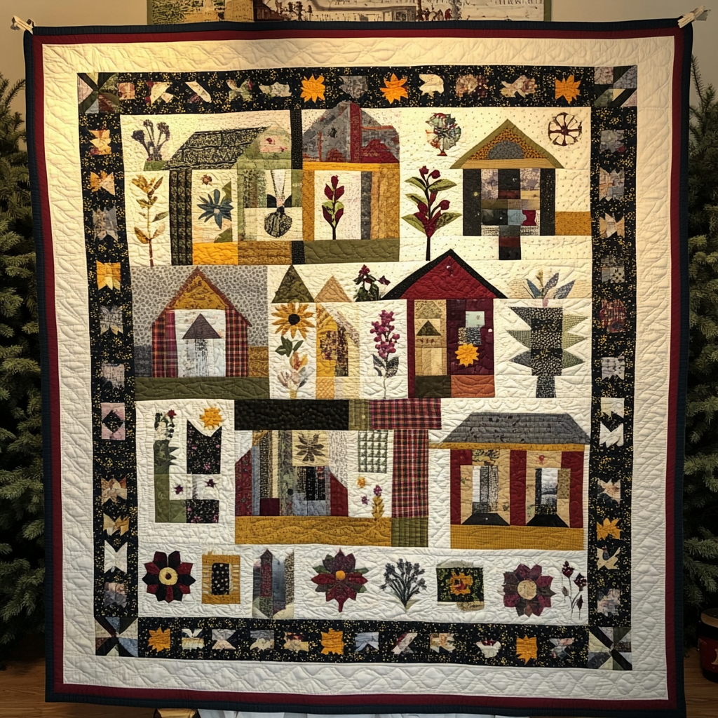 Farm Houses TAI01102479 Quilt Blanket