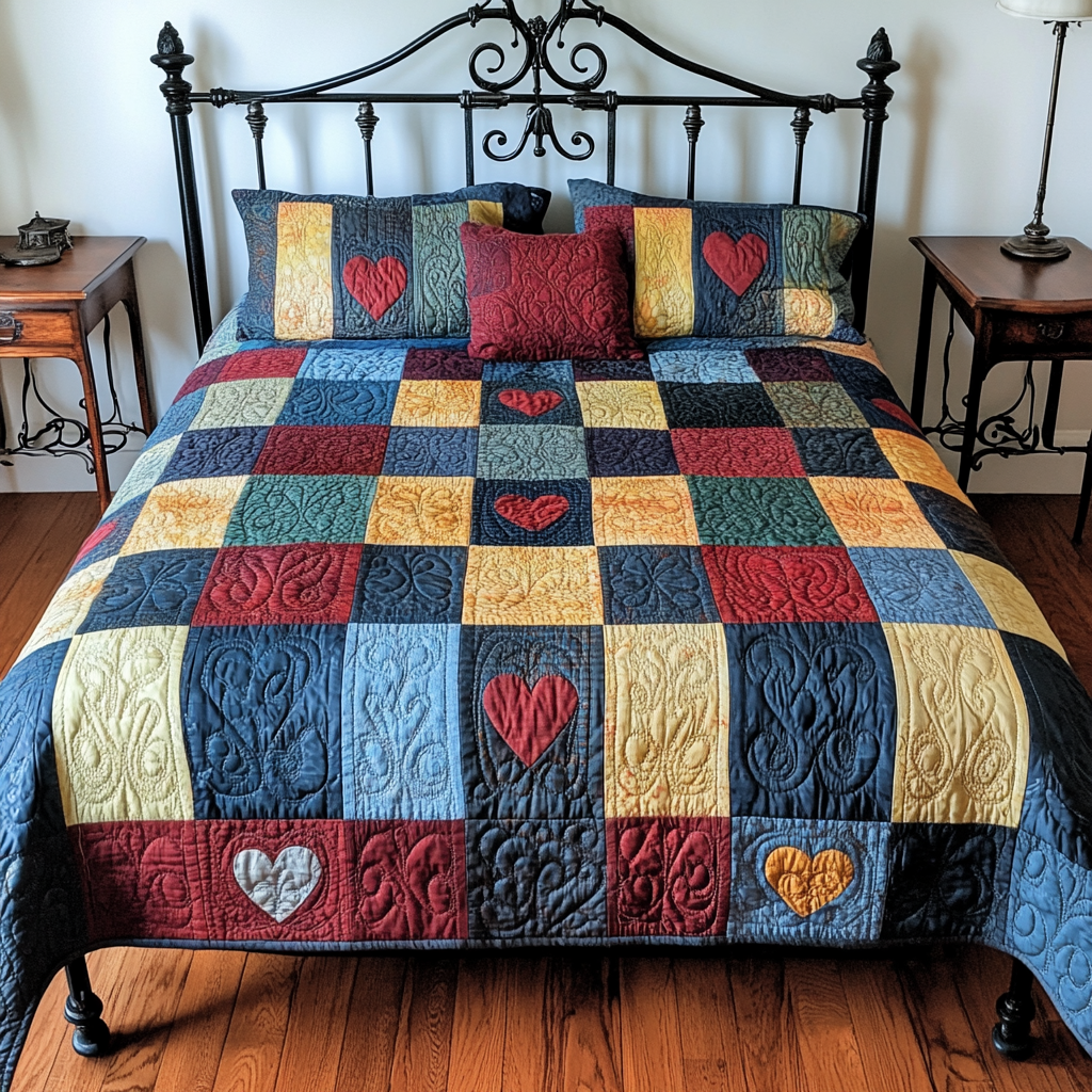 Heart TAI151024455 Quilt Bedding Set