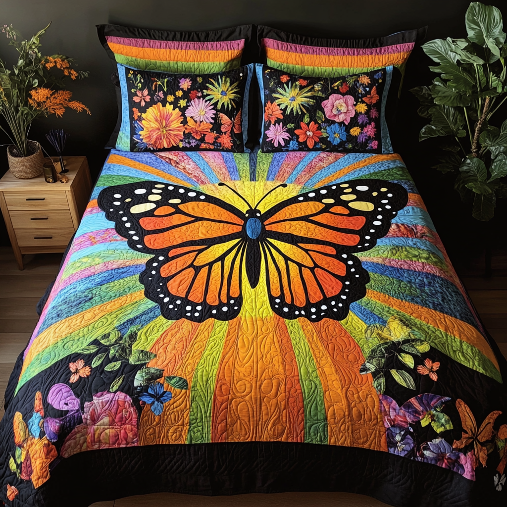 Monarch Butterfly DAI110225199 Quilt Bedding Set