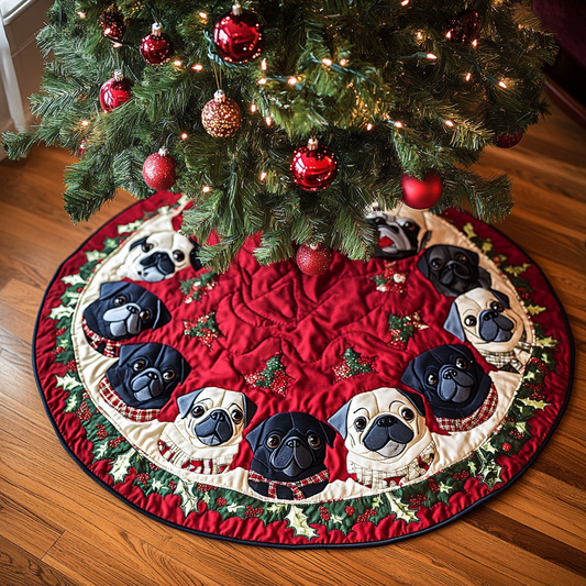 French Bulldog TAI111124402 Quilted Tree Skirt