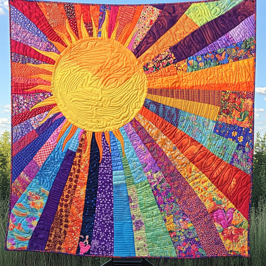 Hippie Sun TAI021024276 Quilt Blanket